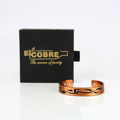 Pulsera magnética de cobre puro con caja de regalo (diseño 18)