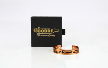 Bracelet magnétique en cuivre pur avec boîte cadeau (design 18) 1