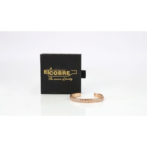Pure copper magnet bracelet with gift box (design 19)