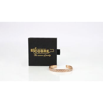 Bracelet magnétique en cuivre pur avec boîte cadeau (design 19) 1