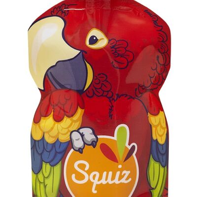 Set mit 1 wiederverwendbarem Kompottkürbis SQUIZ - PARROT - 130 ml