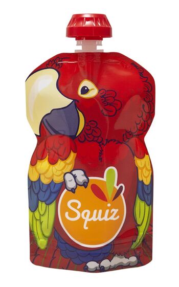 Lot de 1 Gourde à Compote Réutilisable SQUIZ - PERROQUET- 130 ml 1