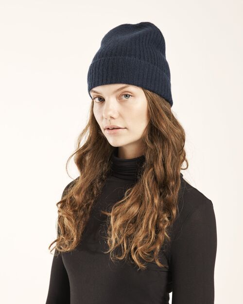 Navy Cashmere Beanie