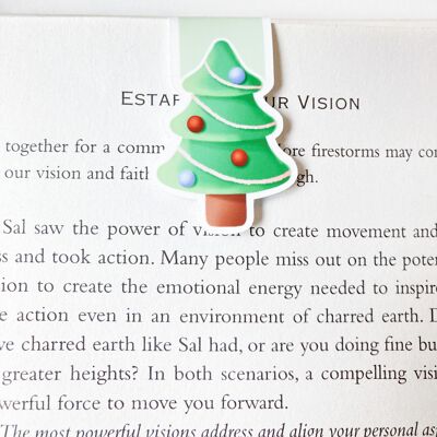 Christmas Tree Magnetic Bookmark | Cute Stationery | Page Marker