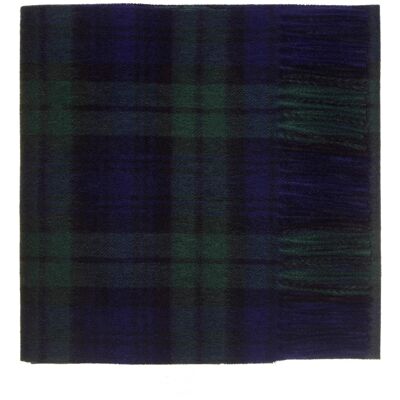 Schwarzer Uhren-Tartan-Kaschmir-Schal