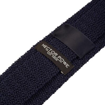 Cravate en tricot bleu marine