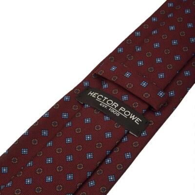 Kastanienbraune Doppelmotiv-Krawatte
