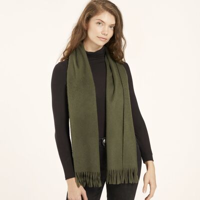 Sciarpa in cashmere verde militare