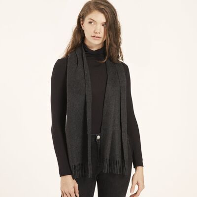 Sciarpa in cashmere antracite