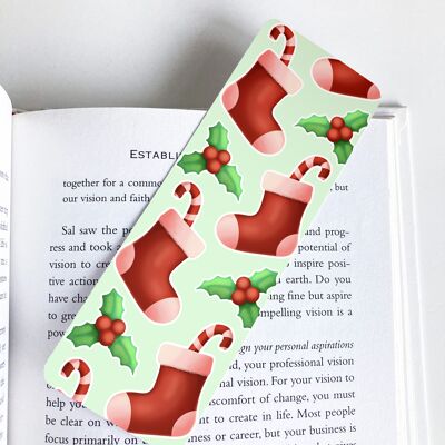 Stockings, Christmas Bookmark, Page Marker, Bookworm Gift,