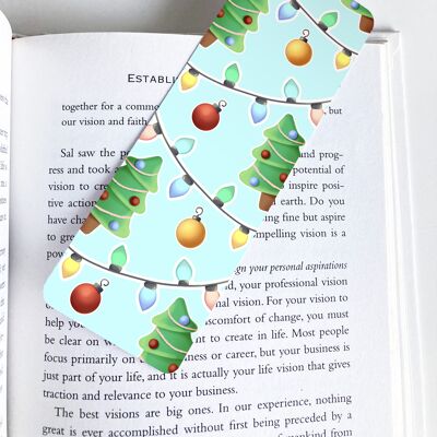 Christmas Tree, Christmas Bookmark, Bookworm Gift,