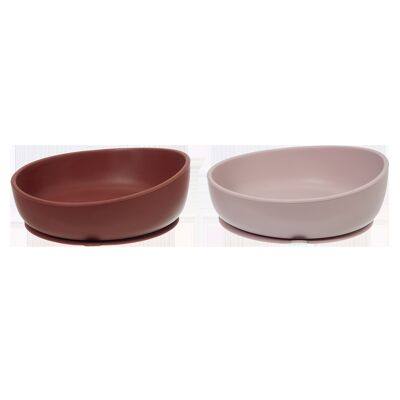 Rebjoorn - Suction Bowl Red & Pink 2-Pack