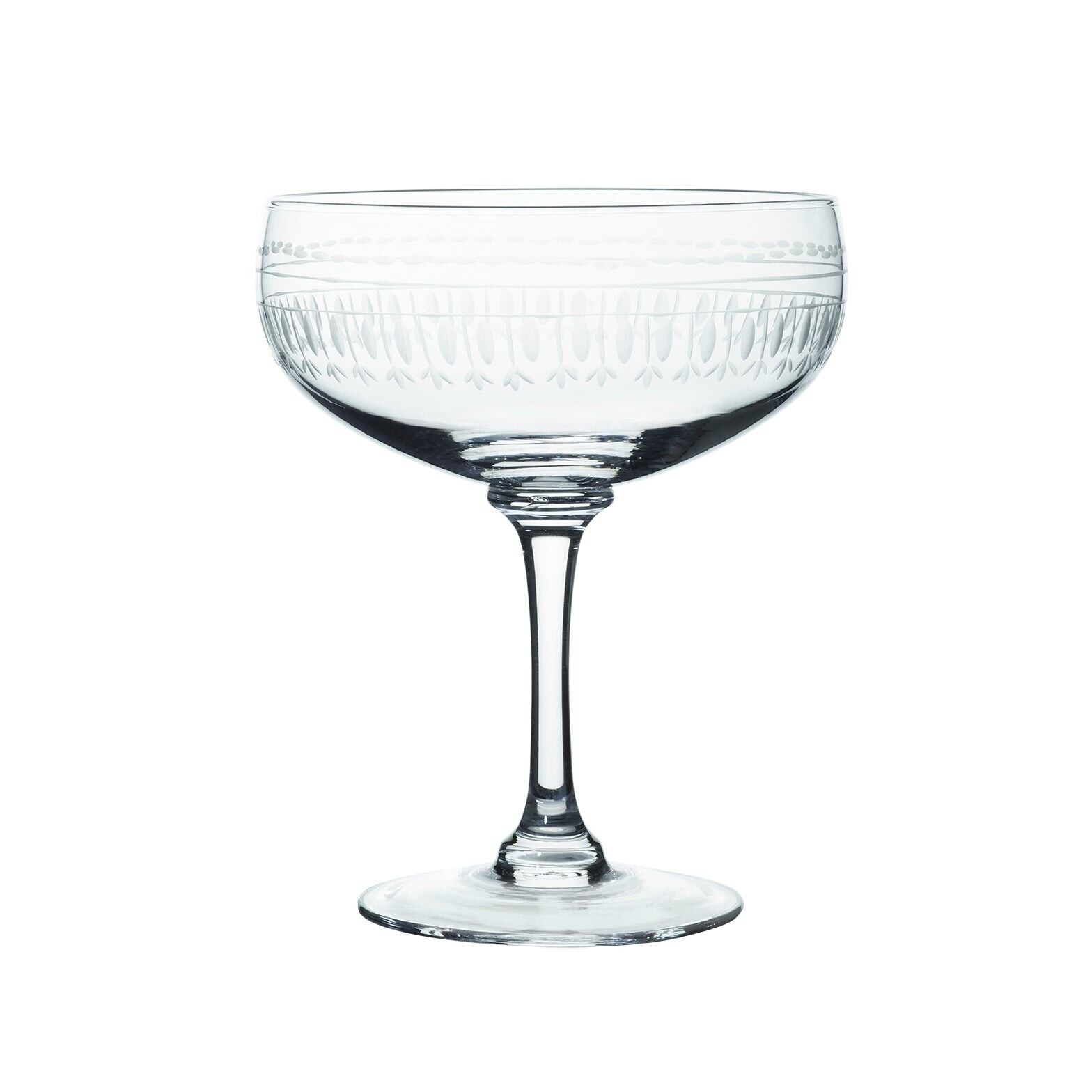 Bicchieri da cocktail in cristallo con design ovale