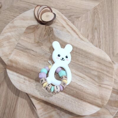 Mordedor conejo blanco – pastel
