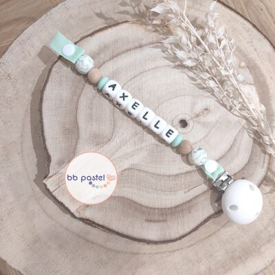 Eucalyptus pacifier clip / mint green