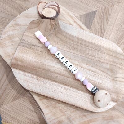 Lilac pacifier clip