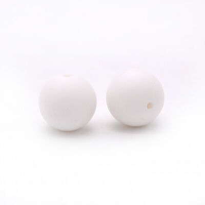 LOT DE 10 PERLES 12 MM EN SILICONE RONDES