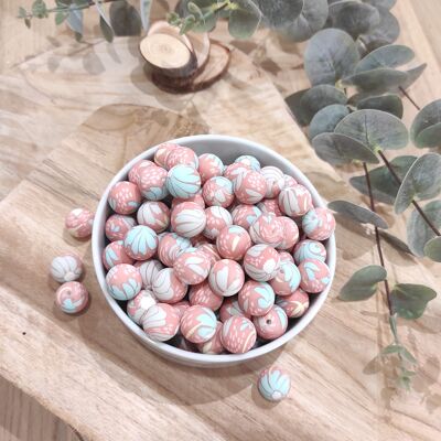 Lot de 10 perles Bubble flower