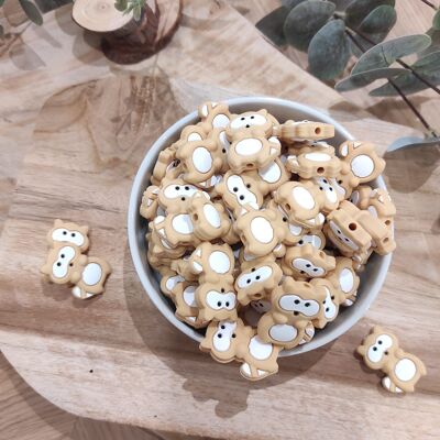 Lot of 10 raccoon beads