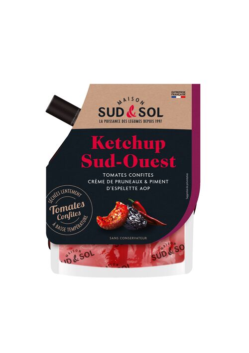 Ketchup Sud-Ouest aux Tomates Confites, Crème de Pruneaux & Piment D'Espelette, 200g