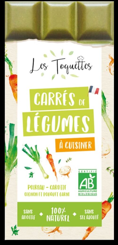 Tablette de Légumes à cuisiner - Poireau Carotte Oignon Bouquet garni 15 portions