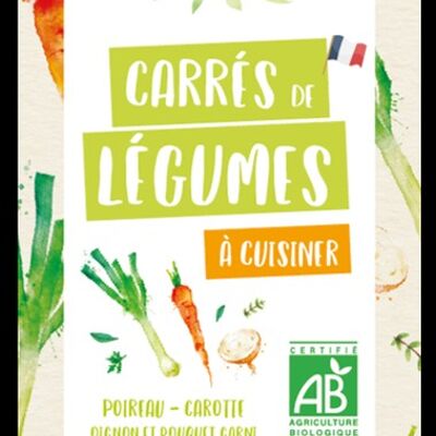 Tablette de Légumes à cuisiner - Poireau Carotte Oignon Bouquet garni 15 portions