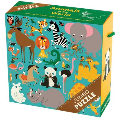 Mudpuppy - Jumbo puzzle 25 pcs - Animals of the world