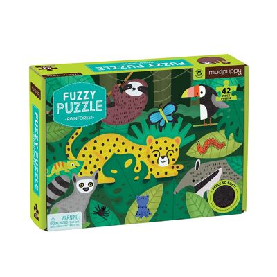 Mudpuppy - Puzzle 42 pcs - Rainforest Fuzzy Puzzle