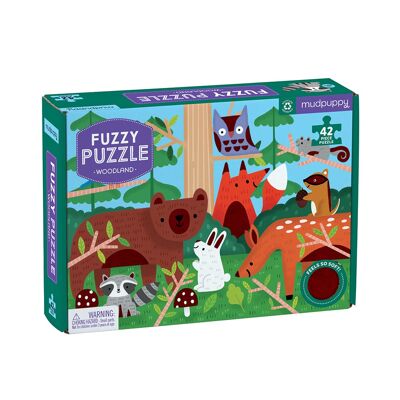 Mudpuppy - Puzzle 42 pcs - Woodland Fuzzy Puzzle