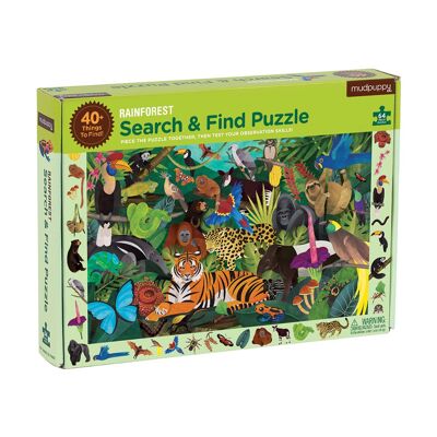 Mudpuppy - Puzzle 64 pcs - Search & Find - Rainforest