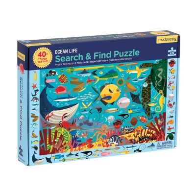 Mudpuppy - Puzzle 64 pcs - Search & Find - Ocean Life Search & Find