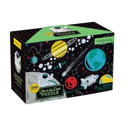 Mudpuppy - Puzzle 100 pcs - Outer Space Glow in the Dark