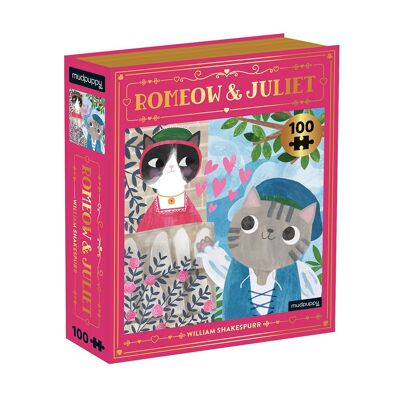 Mudpuppy - Puzzle 100 pcs - Romeow & Juliet Bookish Cats