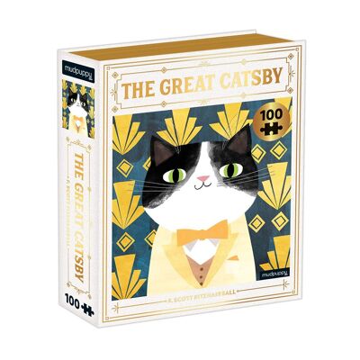 Mudpuppy - Puzzle 100 pcs - The Great Catsby Bookish Cats