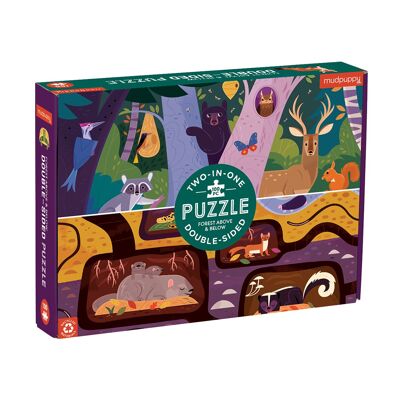 Mudpuppy - Puzzle 100 pcs Double-Sided - Forest Above and Below