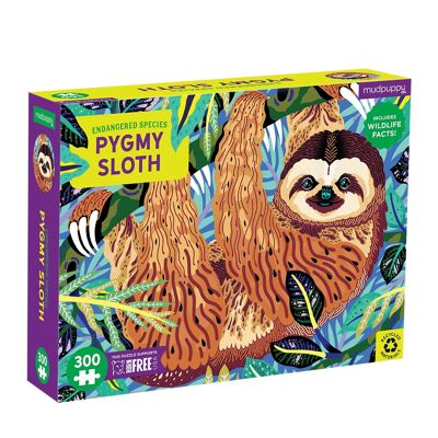 Mudpuppy - Puzzle 300 pcs - Pygmy Sloth Endangered Species