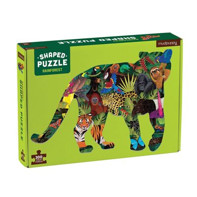 Mudpuppy - Puzzle 300 pcs - Rainforest - Shaped Scene