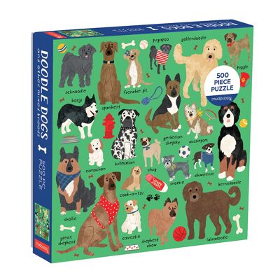 Mudpuppy - Puzzle 500 pcs - Doodle Dog And Other Mixed Breeds