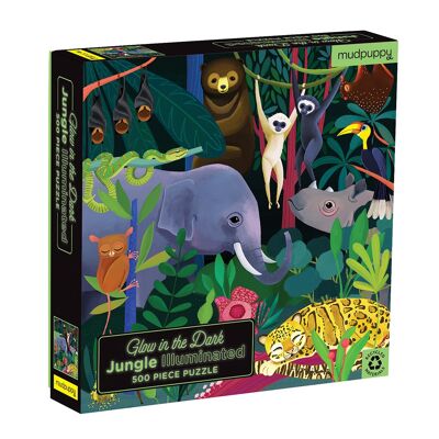 Mudpuppy - Puzzle 500 pcs - Jungle Illuminated Glow in the Dark