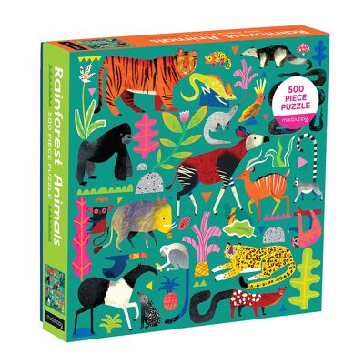 Mudpuppy - Puzzle 500 pcs - Rainforest Animals