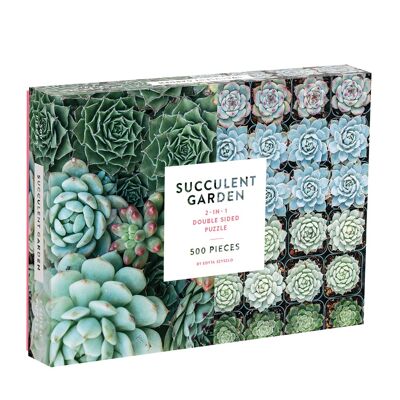 Mudpuppy - Puzzle 500 pcs - Double Side Succulent Garden