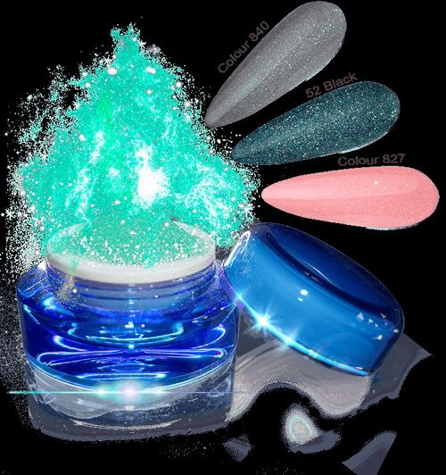 Glamour Dip Powder Green Sparkle. 5g