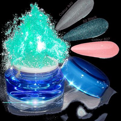 Glamour Dip Powder Green Sparkle. 5g