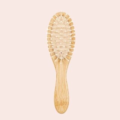 Spazzola per capelli da viaggio/bambini in bambù "Piccola"
