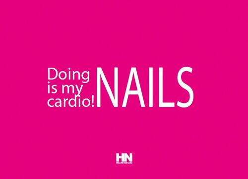 Logo Card Pink/Weiß Doing Nails...