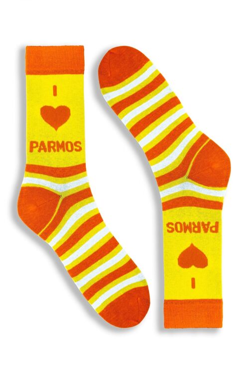 Unisex novelty socks for men and women I Love Parmos socks