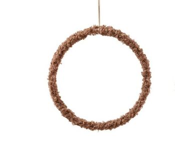 Lot de 4 cercles décoratifs en laine à suspendre  D 21cm - Décoration de Noël 5