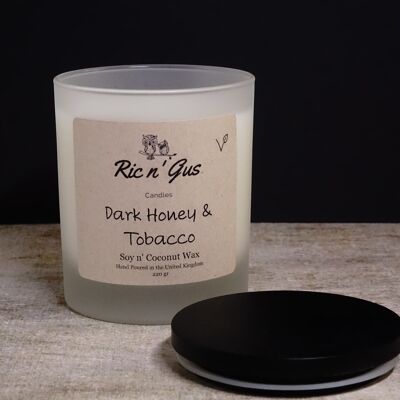 Vela perfumada de miel oscura y tabaco - Cera de soja y coco