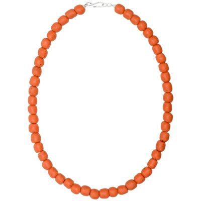 Necklace pearls, tangerine