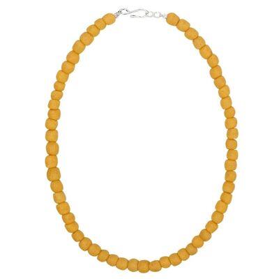 Necklace pearls, mustard